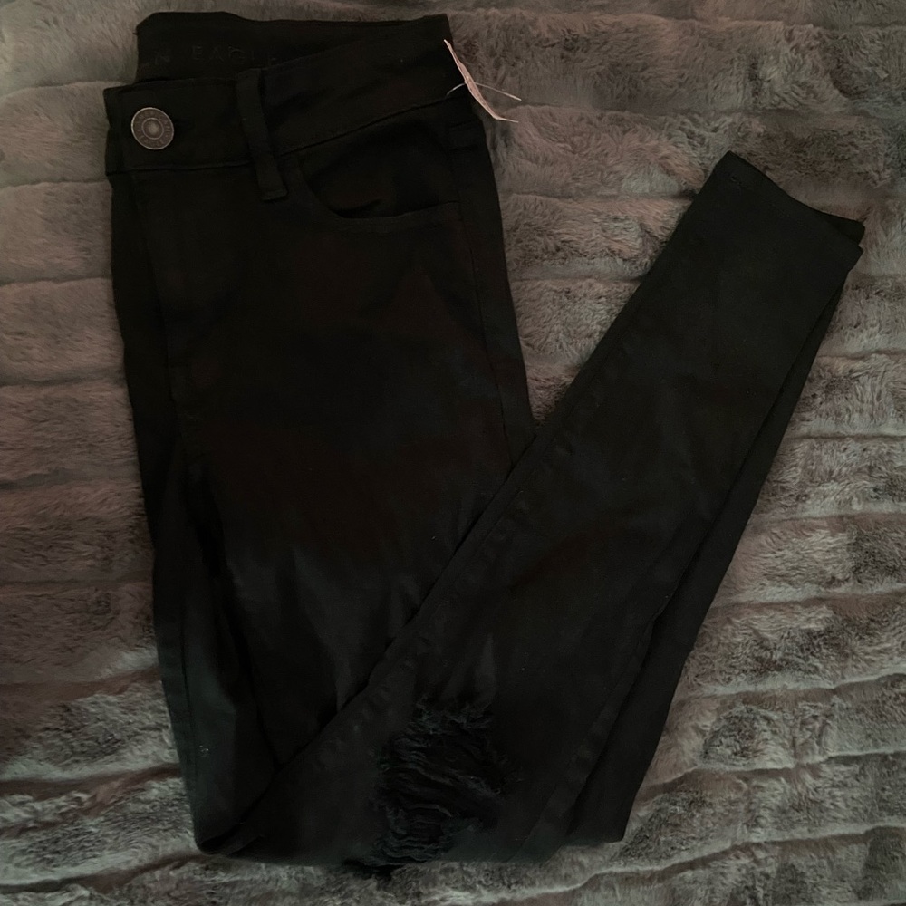 black skinny ripped jeans